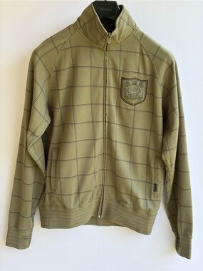 Vintage Element Y2K Grid Plaid Track Jacket